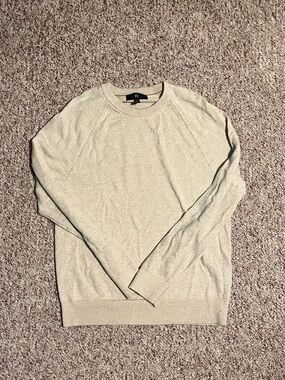Banana Republic Men's Crewneck - Beige Merino Wool, Grey Cashmere, Navy Cotton